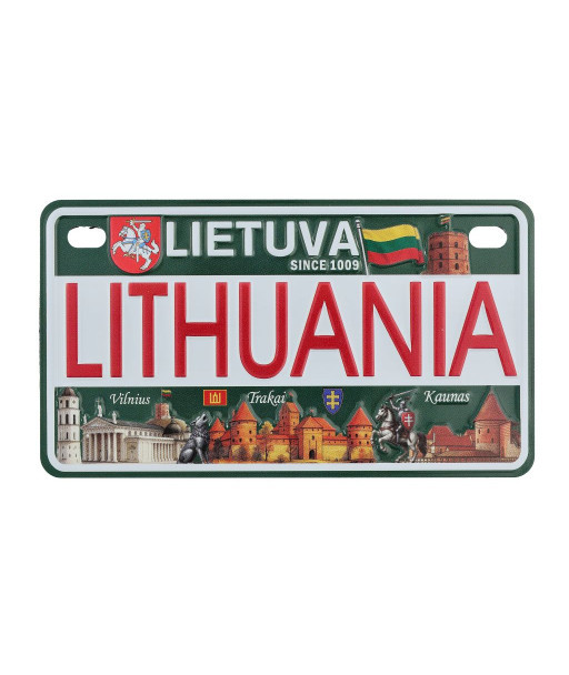 Magnetas Lietuva numerio ženklo formos